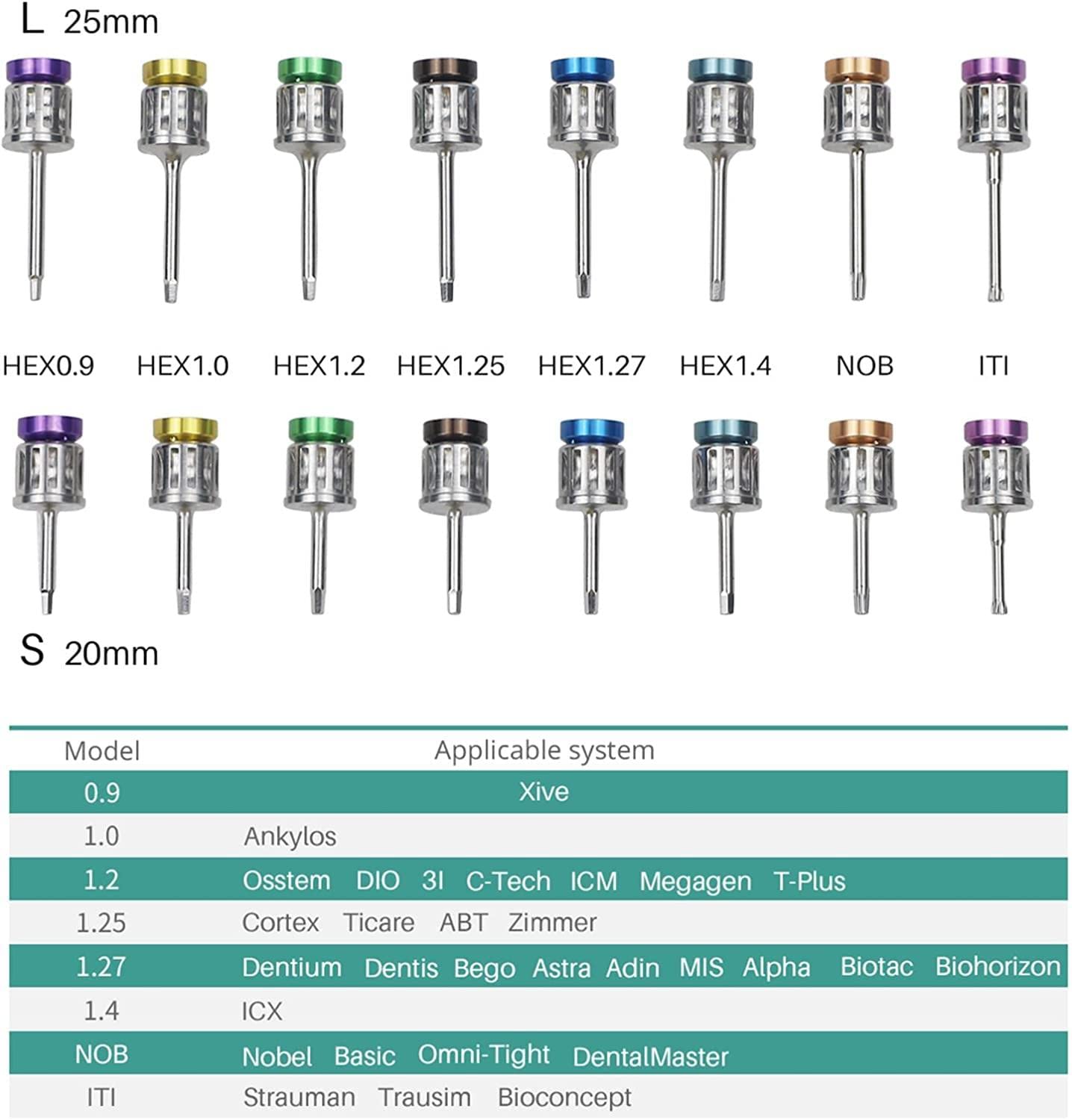 Implant Torque Wrench Kit, Dental Restoration Tools, Kit di Strumenti per Il Restauro Dell'impianto Dentale con 16 Pezzi Cacciavite Torque Chiave A Cacciavite Strumenti