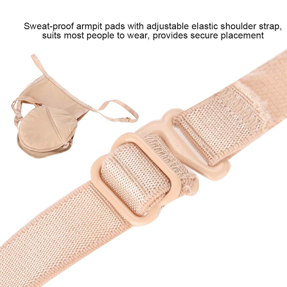 Underarm Sweat Pads - Reusable Cotton Armpit Durable Anti-Sweat Underarm Sweat Absorbent Pads Skin Tone for Men Women - Image 4