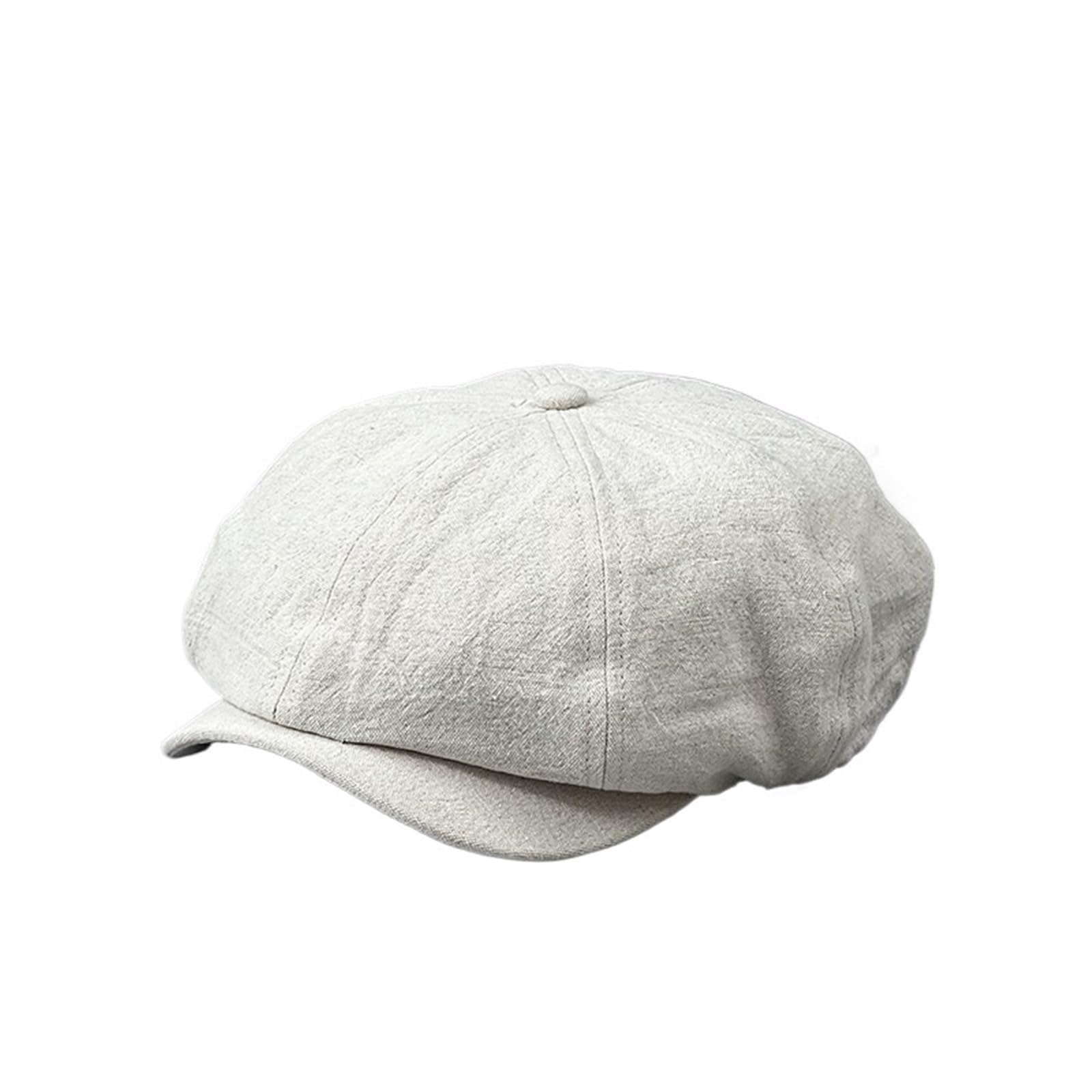 Béret rétro pour homme en coton lin idéal pour pique-nique et conduite