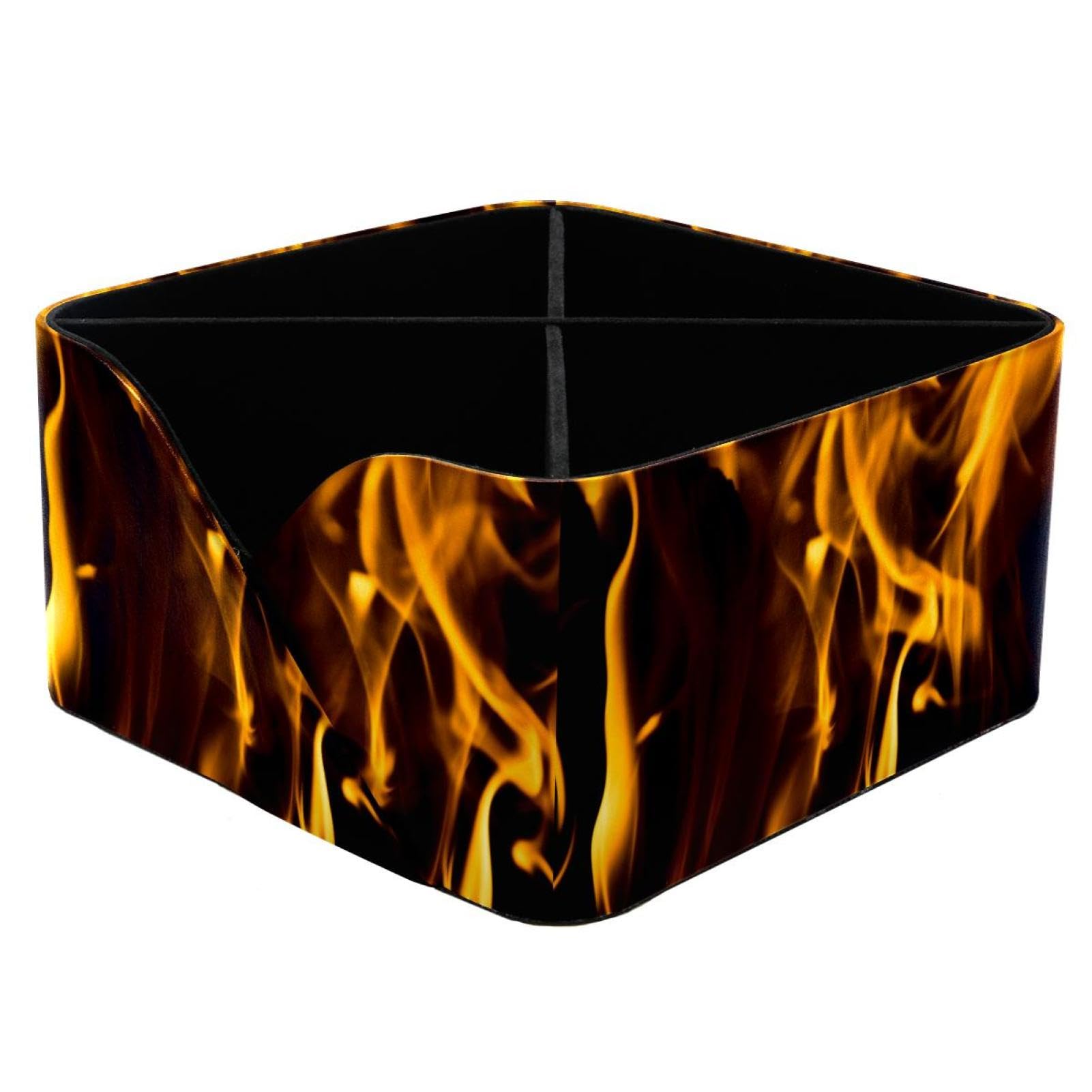 Organiseur de bureau Flamme à 4 compartiments et pot à crayons noir