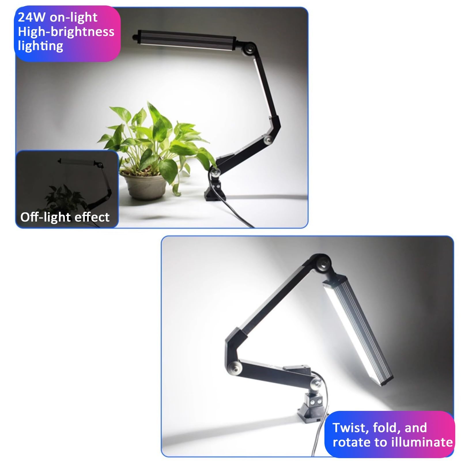 Lampa robocza LED do maszyn przemysłowych, wodoszczelna lampa aluminiowa IP63, odpowiednia do tokarek CNC, frezarek i wyposażenia warsztatowego (16 W/220 V)