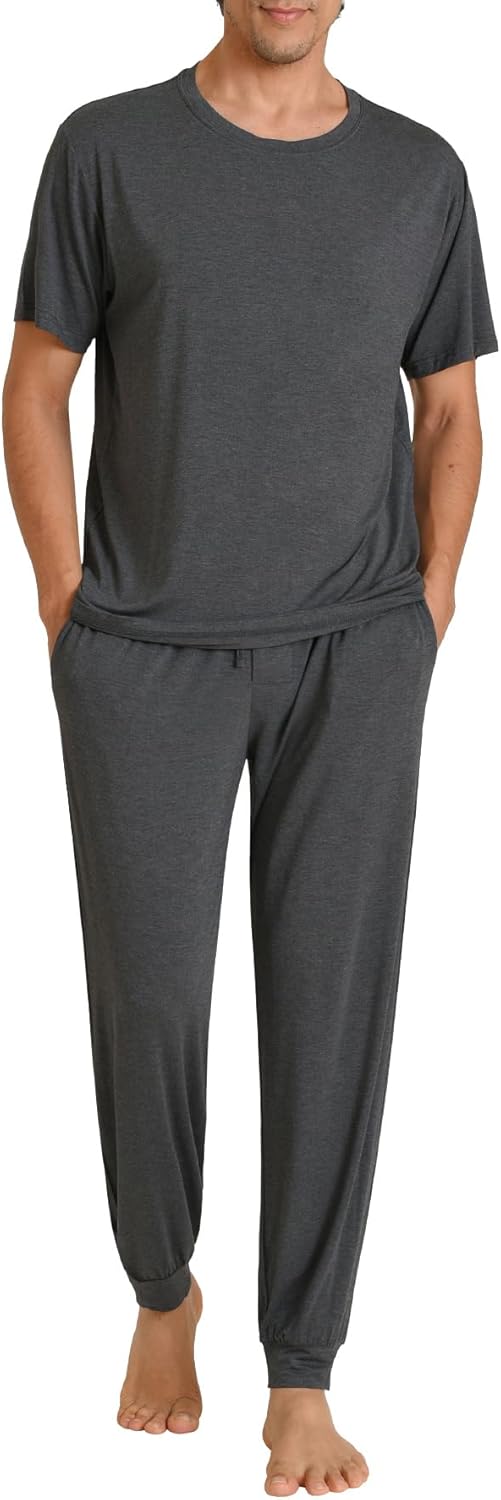 Latuza Men's Jogger Pajama Set Soft Comfy Viscose Sleepwear