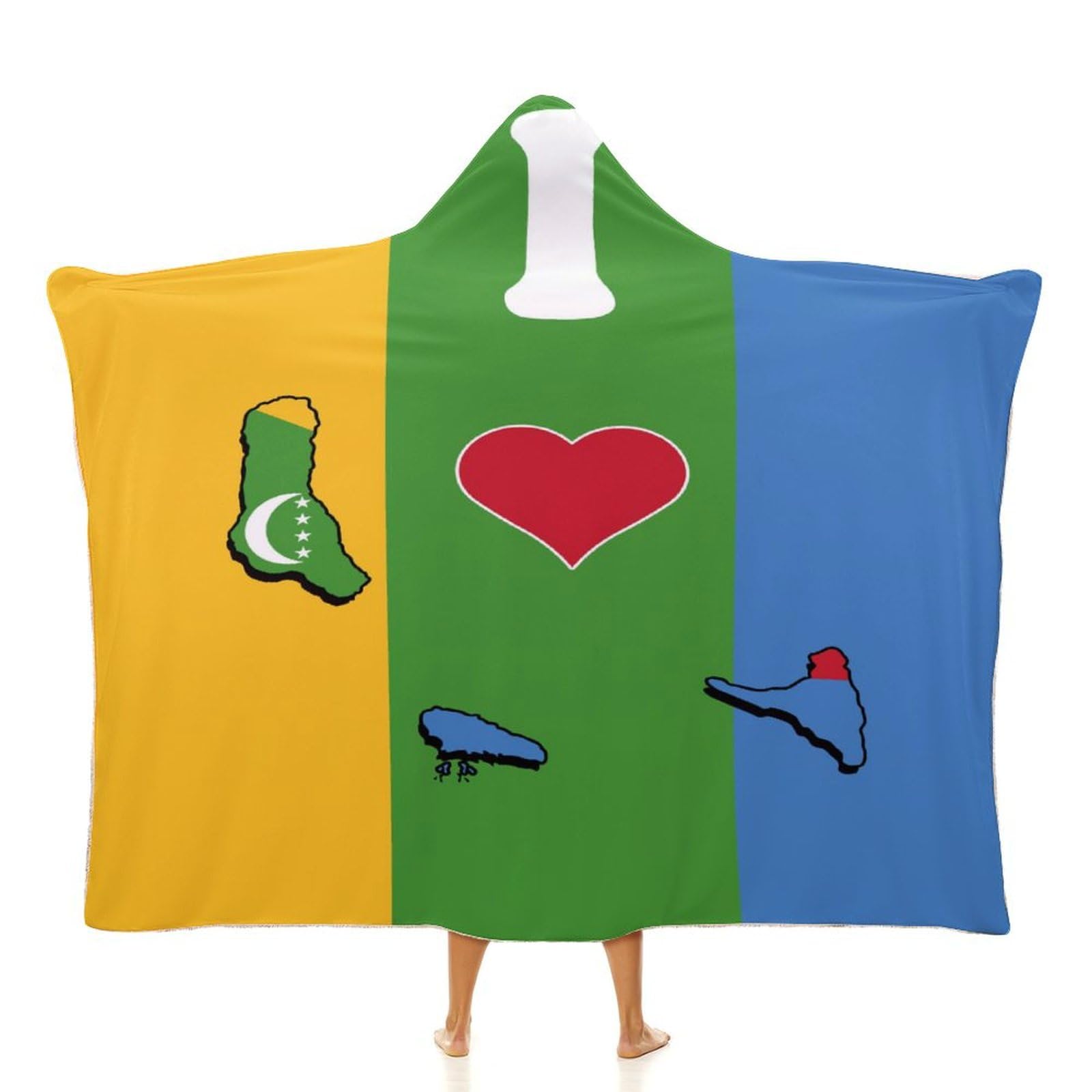 Couverture à capuche anti-froid Comores 127x152cm pour rester au chaud