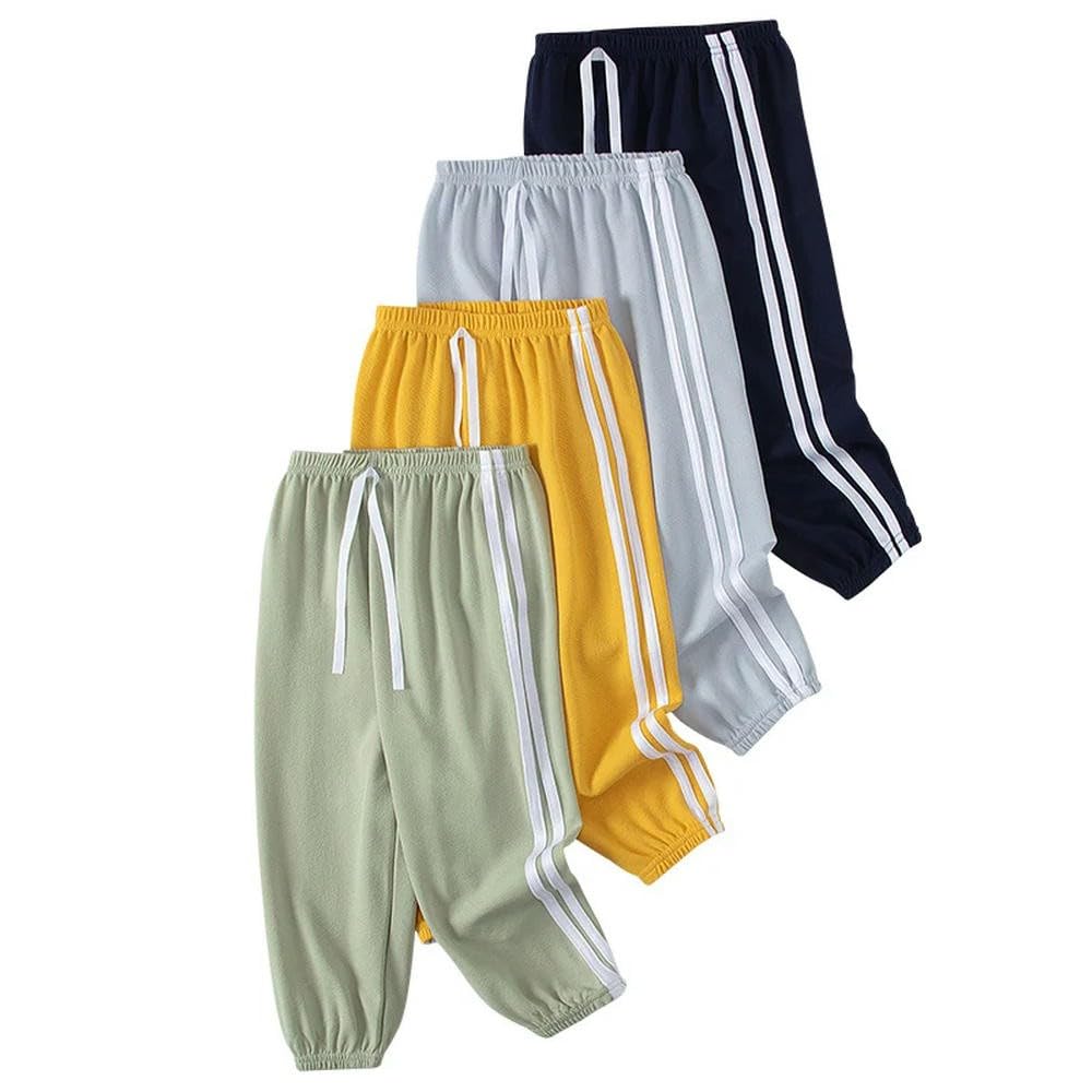 GLDFW 1/4 pezzi pantaloni estivi per bambini in tinta unita versatili casual per ragazzi e ragazze comodi pantaloni sportivi con protezione solare