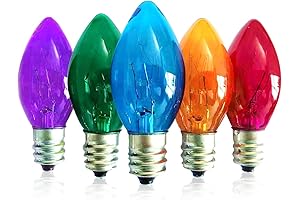 25 Pack C7 Blinking Replacement Bulbs: Illuminate Your Holidays with Vibrant Hues