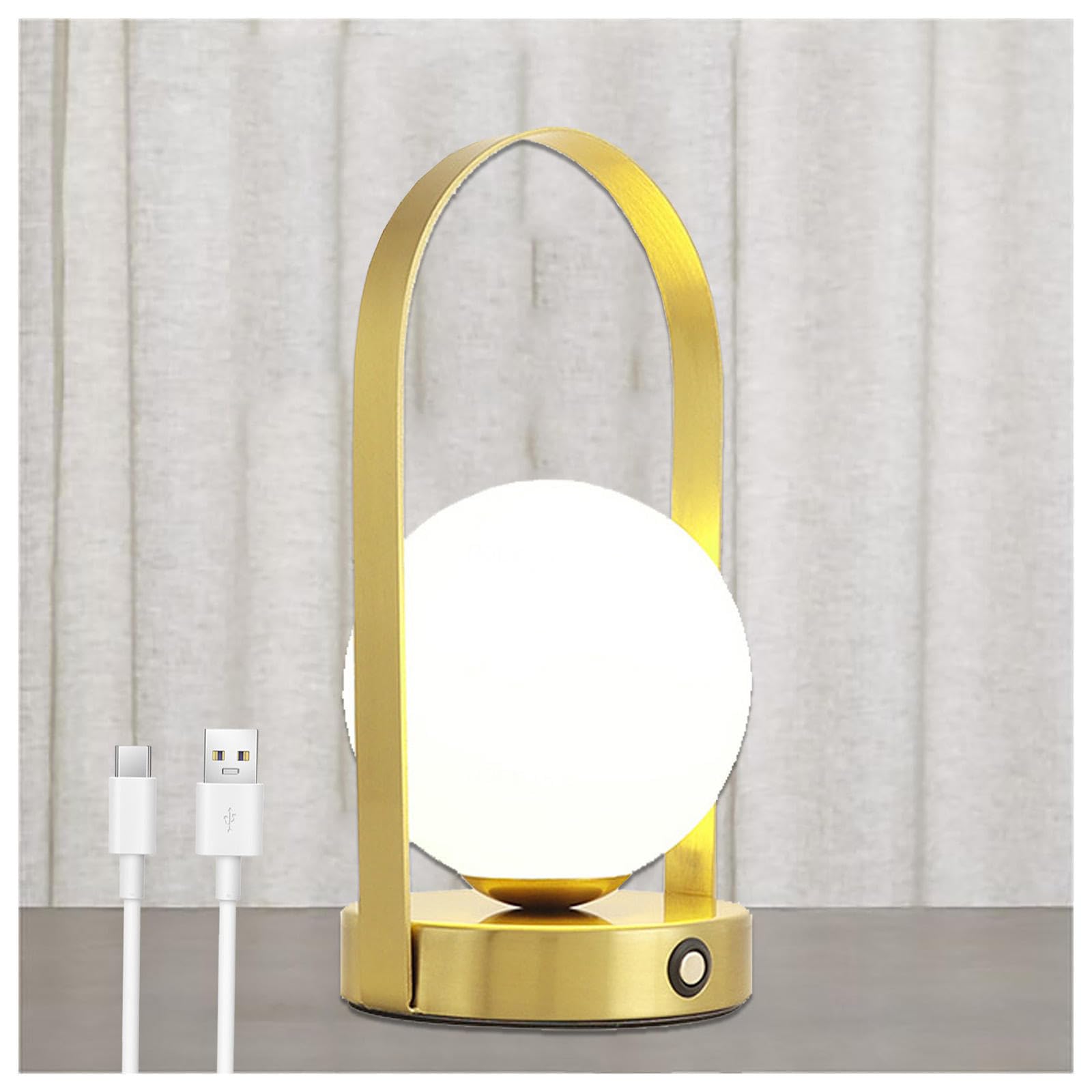 ARTSIM Lampara Luna Luz Lectura USB Recargable Con 3 Colores Y Luminosidad Regulable, Lámpara De Luz De Luna Luz Nocturna Regulable Para Dormitorios Y Habitaciones Infantiles,B