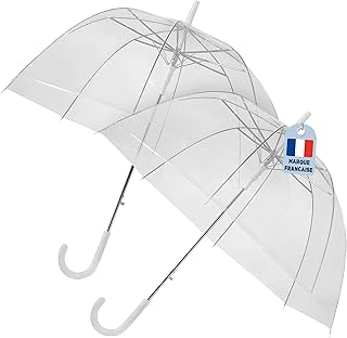 Parapluie Transparent Cloche-Parapluie Resistant au Vent-Grand Paraluie Idéal pour de Jolies Photos de Mariage-Léger et Facile d'utilisation