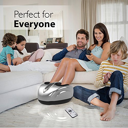 Serenelife Slftmsg35 Shiatsu Foot Massager - Shiatsu Therapy For Heels, Toes And Ankles For Pain Relief And Comfort, Heat Function And Different Intensity Levels, With Remote Control #TOP5