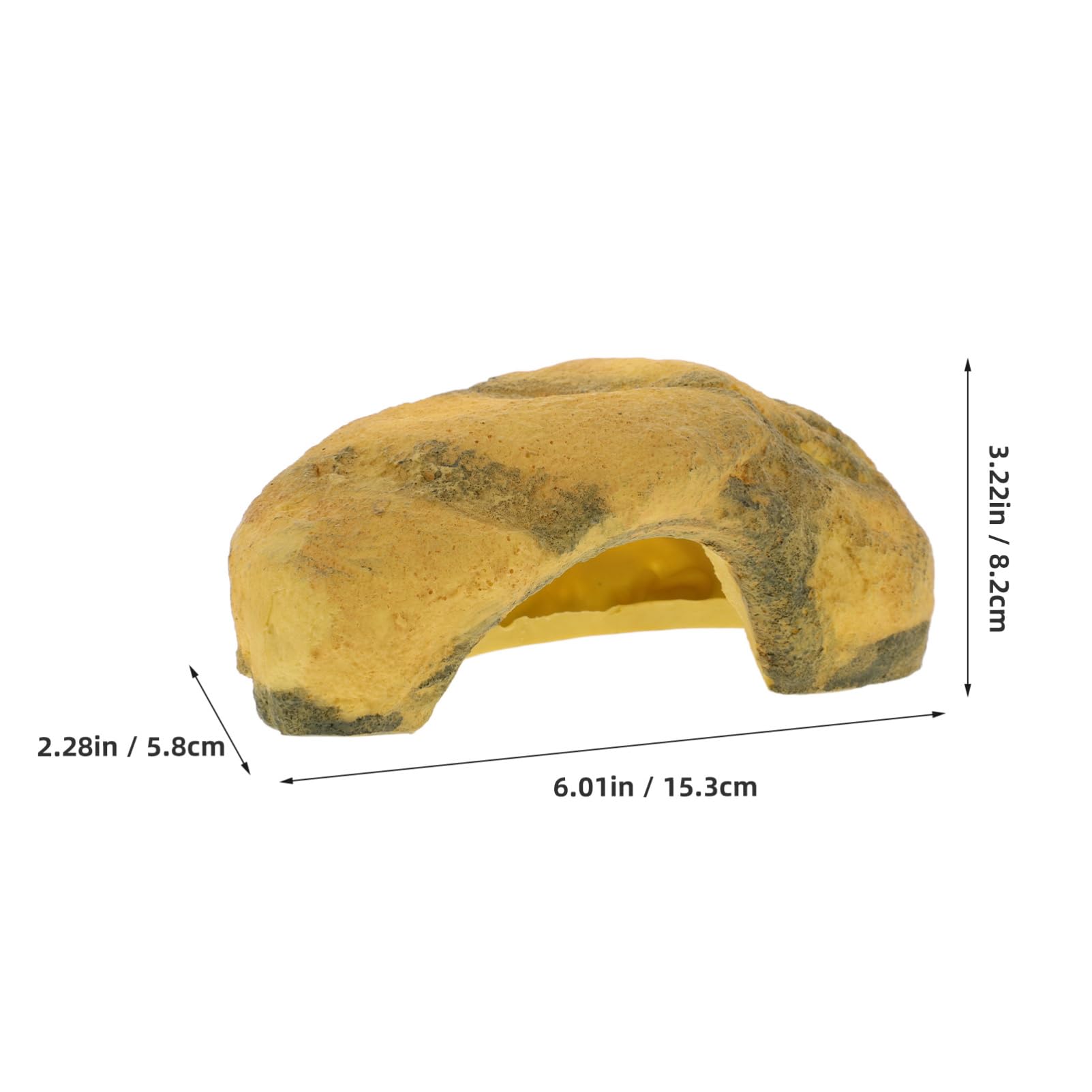 GALPADA Reptile Cave Shelter for Bearded Dragons Turtles Snakes Realistic Resin Hideout for Relief Comfort for Reptiles Enhances Habitat Aesthetics
