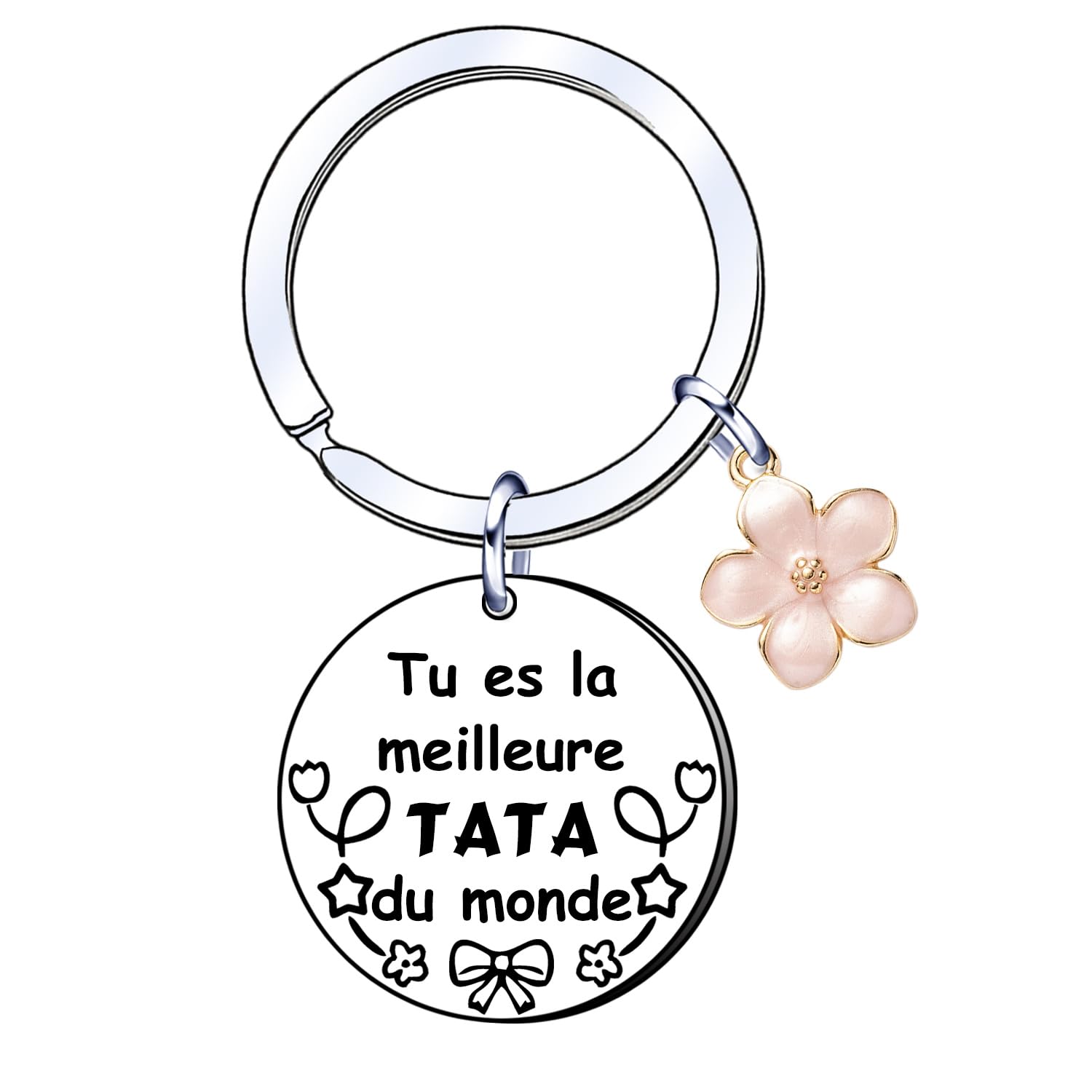 ZYMGUO Cadeaux De Tata Porte-clés-Des Amies Formidables Font Toujours Des Tatas Exceptionnelles- Porte-clés Pour Annonce Grossesse Tata Naissance Enfant Idée Cadeau Annonce Bébé Fille Garçon (1