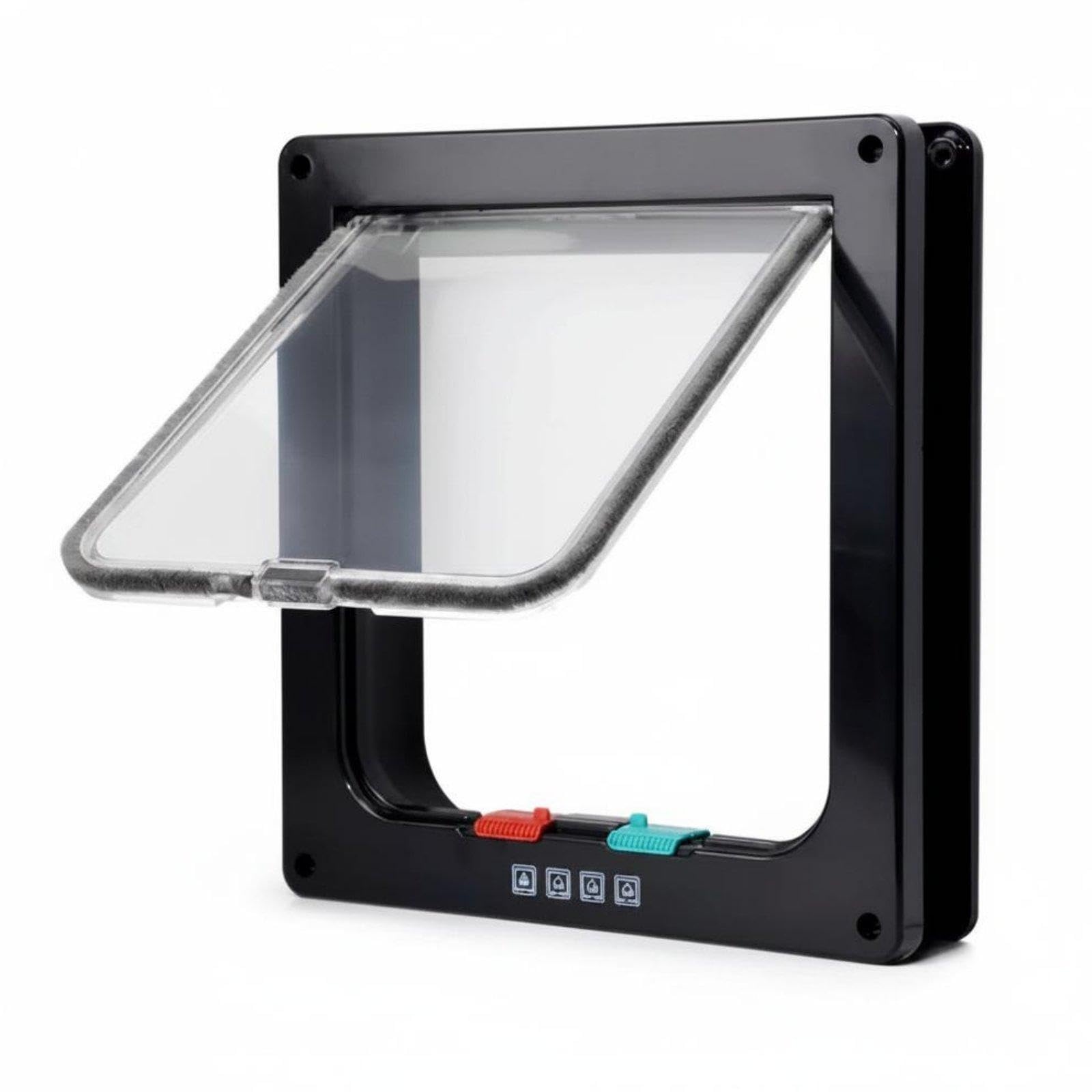 Locking Pet Flap Simple to Install Installation 4-Way Locking Cat Door Material for Cats, Small Dogs, Screen Doors, Walls Black XL|Pet Supplies| Cat Supplies| Doors & Flaps-image-33