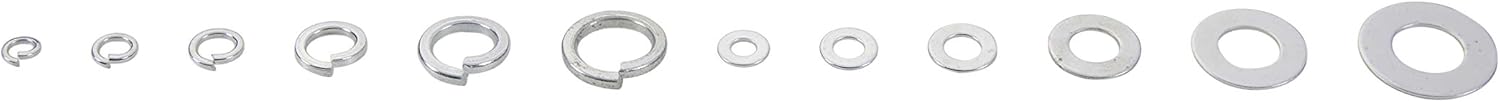 Blue Spot Tools 40564 Assorted Flat and Spring Washer Set - Silver (790-Piece)
