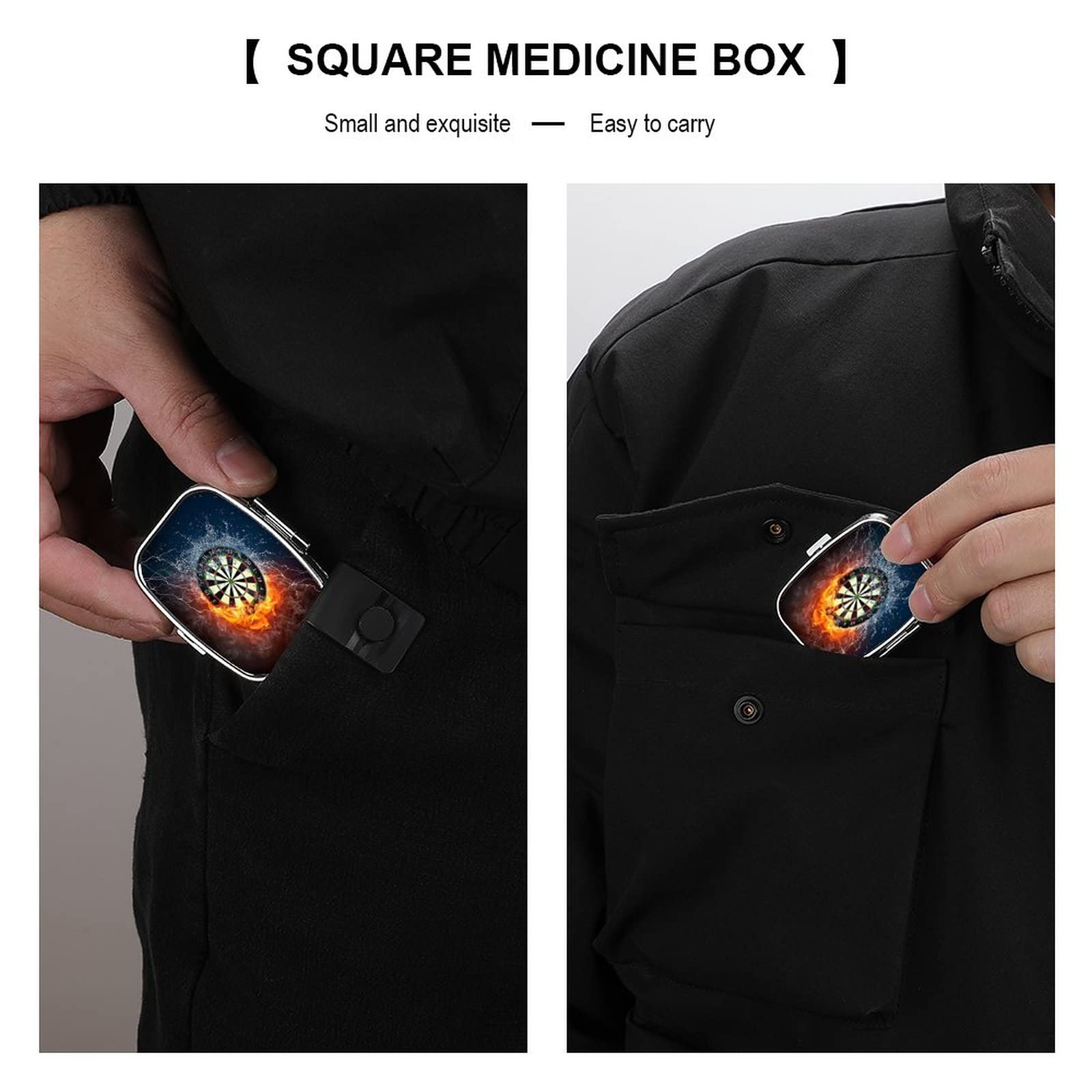 Portapillole Giornaliero Organizer Freccette Ice Fire Portapillole Decorativo Con Confezione Regalo-Medicina Alla Moda