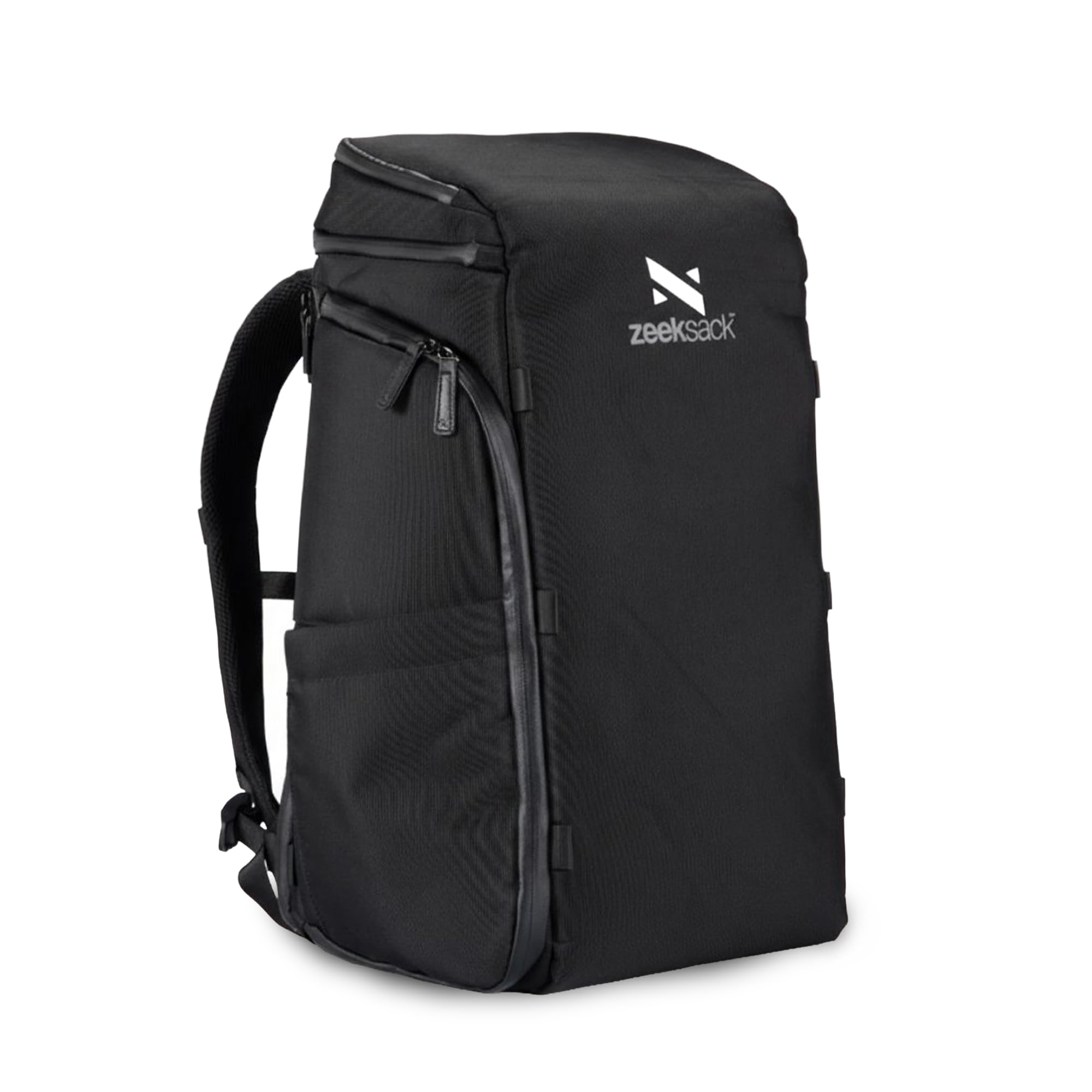 Zeeksack Rucksack Schwarz 20L - The Organizer Backpack & Reiserucksack mit Laptopfach, herausnehmbaren Trennern & Smart Pockets - Handgepäck-Rucksack fürs Flugzeug, Arbeit, Fitness & Wochenendtrips