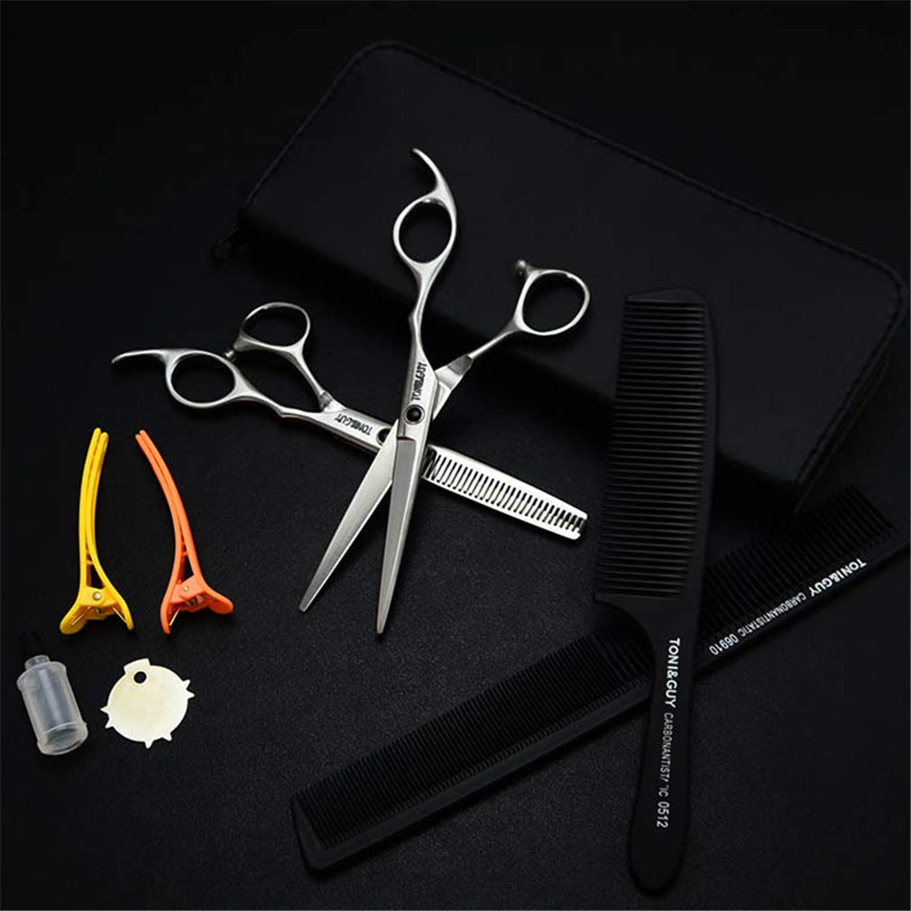 5.5/6.0 Pollici Uso Bangs Parrucchiere Forbici del Barbiere Assottigliamento Cesoie Cesoie Set Giapponese in Acciaio Inox Uomini Donne Capelli A Casa