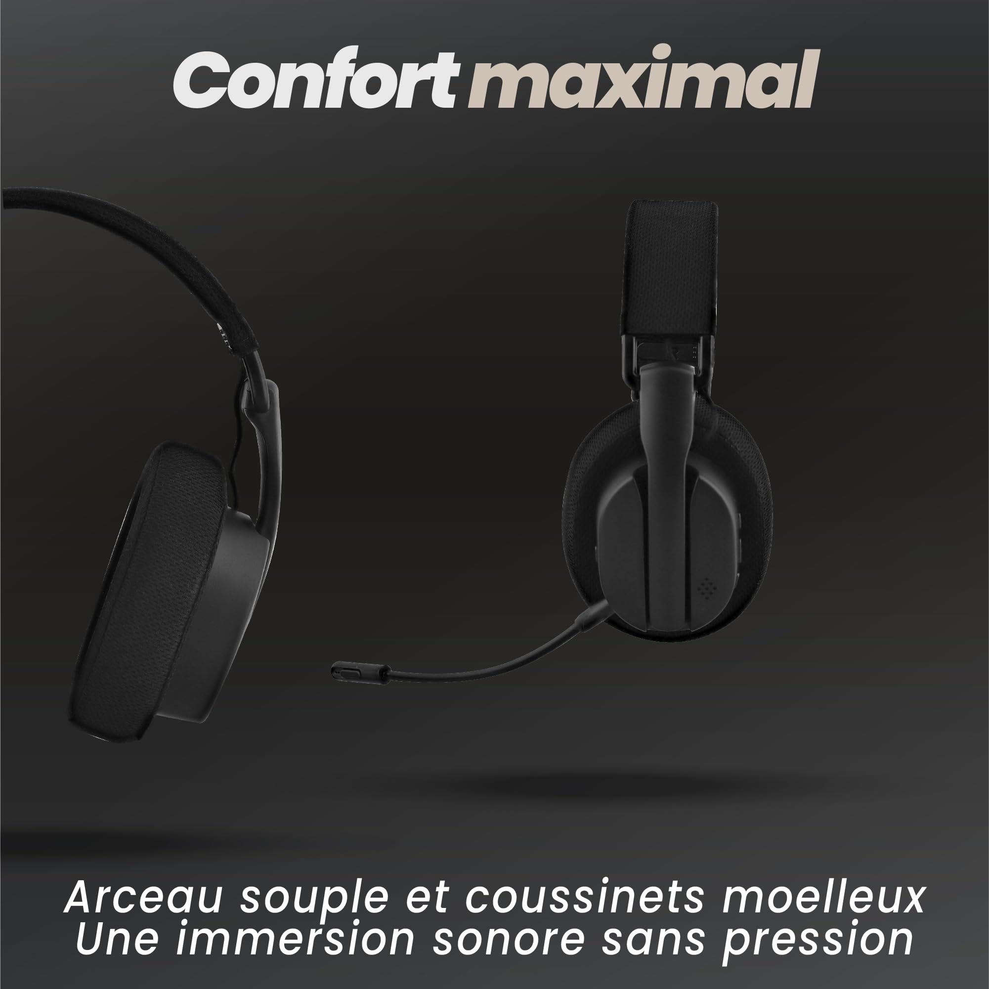 T'nB ACTIV Light - Casque Gaming Bluetooth, sans Fil et Ultra léger