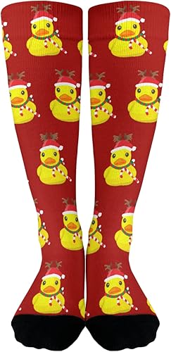 devor Boot Socks Mid Calf Sock Women Long Thigh High Sock Trendy Cute Christmas Duck Sock