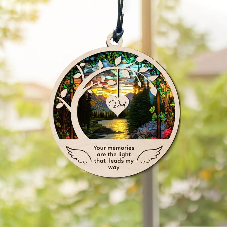 NEW !!! Personalized Memorial Suncatcher, Sympathy Gift
