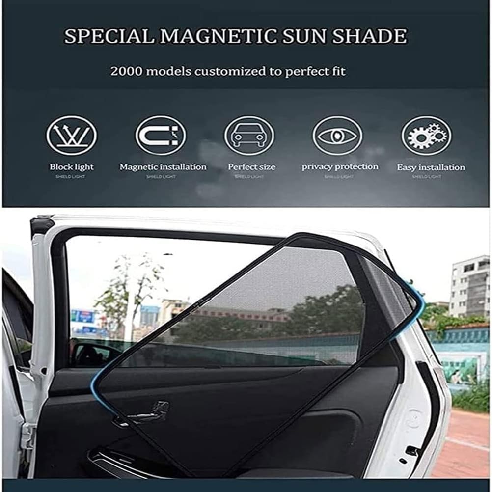 Auto-Sonnenschutz für Kia PICANTO Morning 2011-2017, Seitenfenster-Sonnenschutz, Sichtschutz, Sonnenschutz, Windschutzscheiben-Isolierung + reflektierende Schicht,1pcs-Rear-Windshield