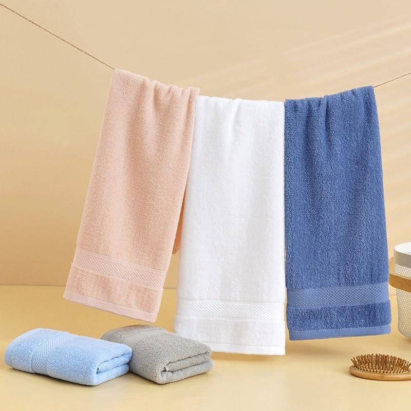 Towel Cotton Absorbent Thickening Soft Plain Color Gift Embroidery Household Towel