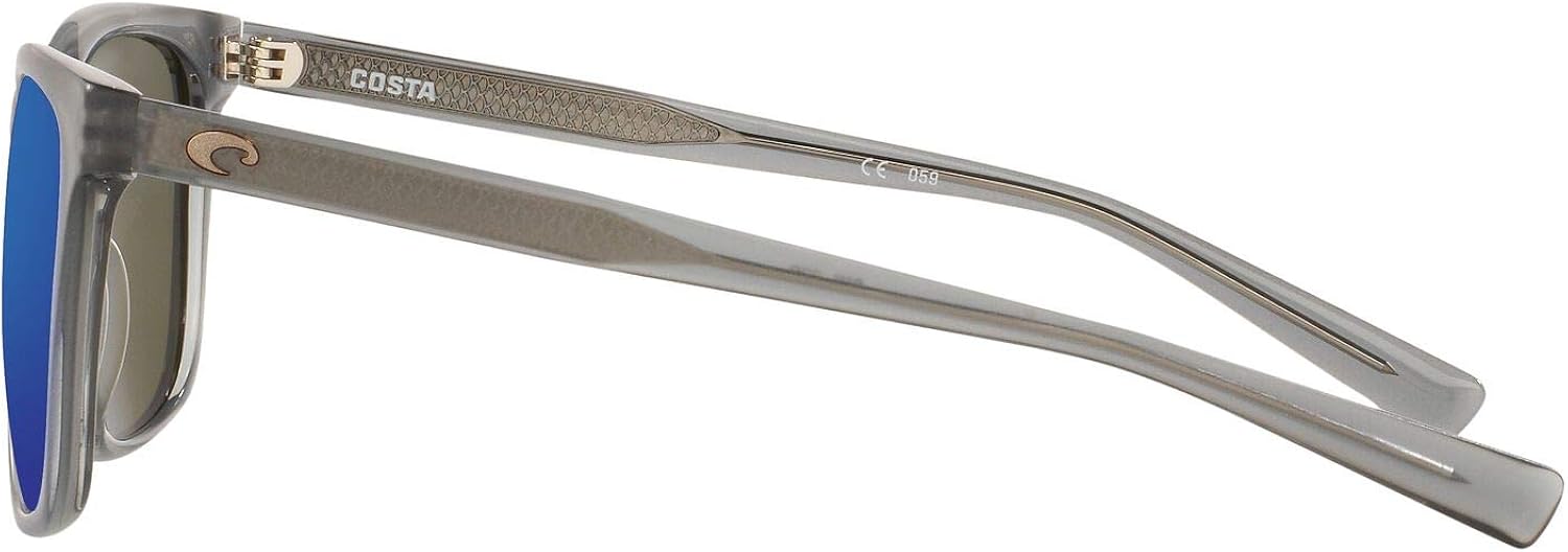 Costa Del Mar Men's Sullivan Polarized Square Sunglasses, Matte Grey Crystal/Blue Mirrored Polarized-580G, 52 mm : Clothing, Shoes & Jewelry