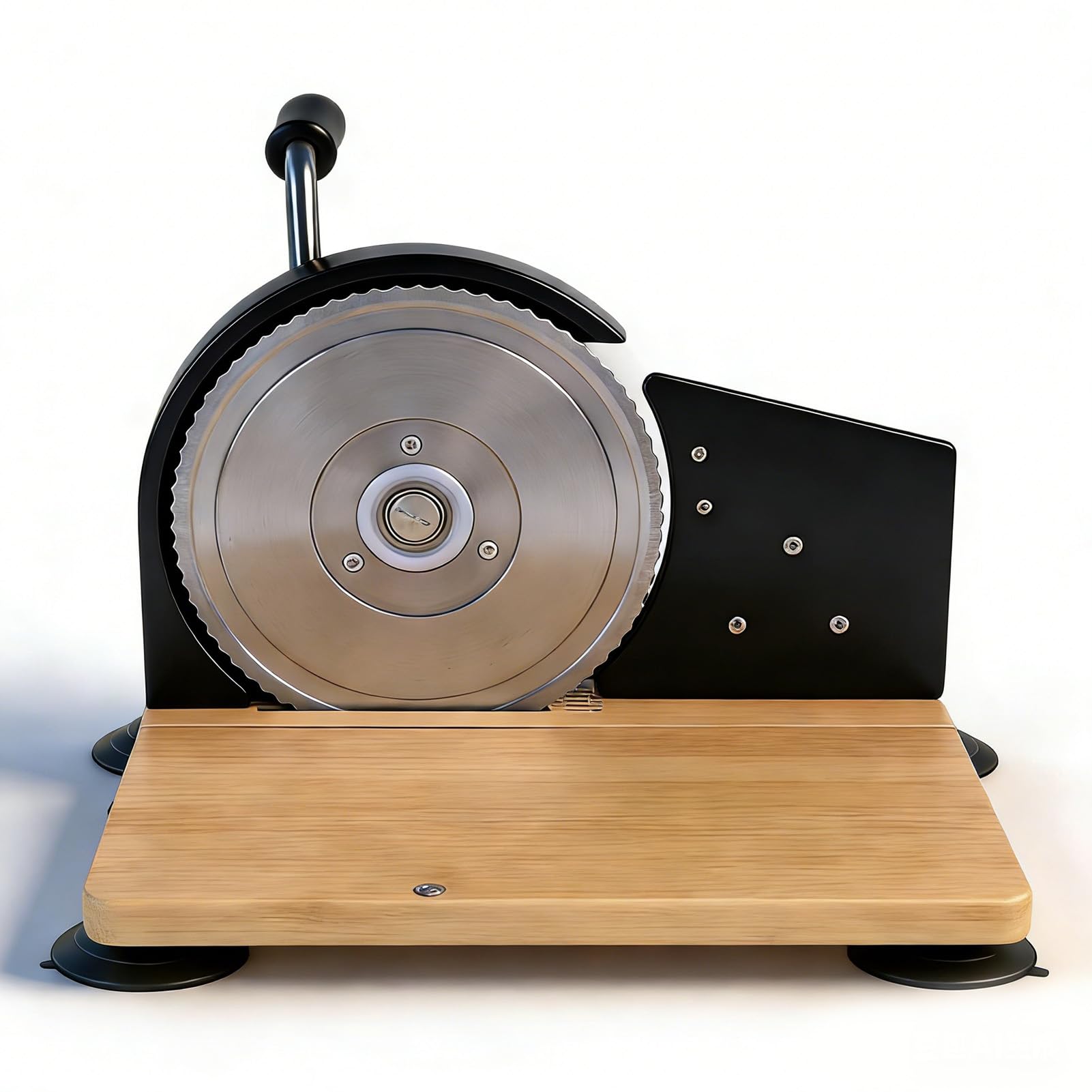 Naroote Cortador de Pan Manual, Herramienta de Corte de Espesor Ajustable con Manivela, Máquina de Corte Uniforme de Acero Inoxidable con Diseño Compacto y Estable, Ideal para Masa Madre y Cocina