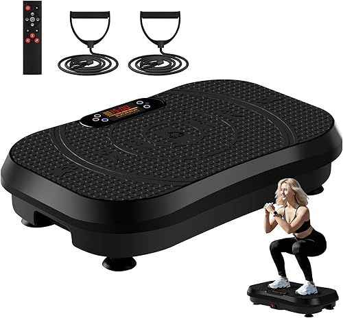 Miniatura 13 de SoftGym Vibration Plate Exercise Machine for Lymphatic Drainage,Power Vibrate Stand Shake Board 450 Lbs Capacity Whole Body Workout Waver with