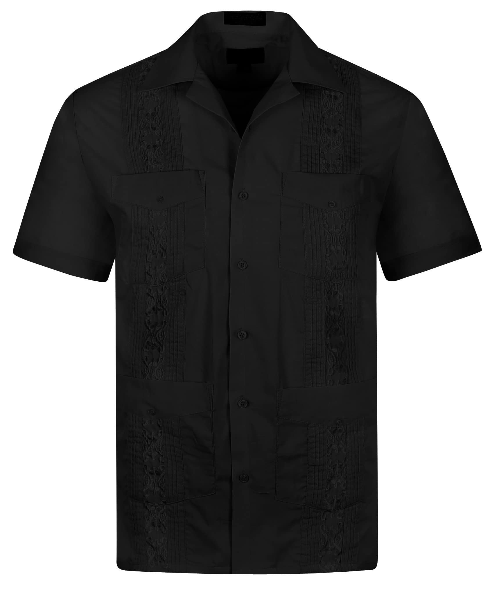 OmegaTux Omega Cuban Guayabera Short Sleeve Shirt, Wedding Cigar Beach Bartender Casual