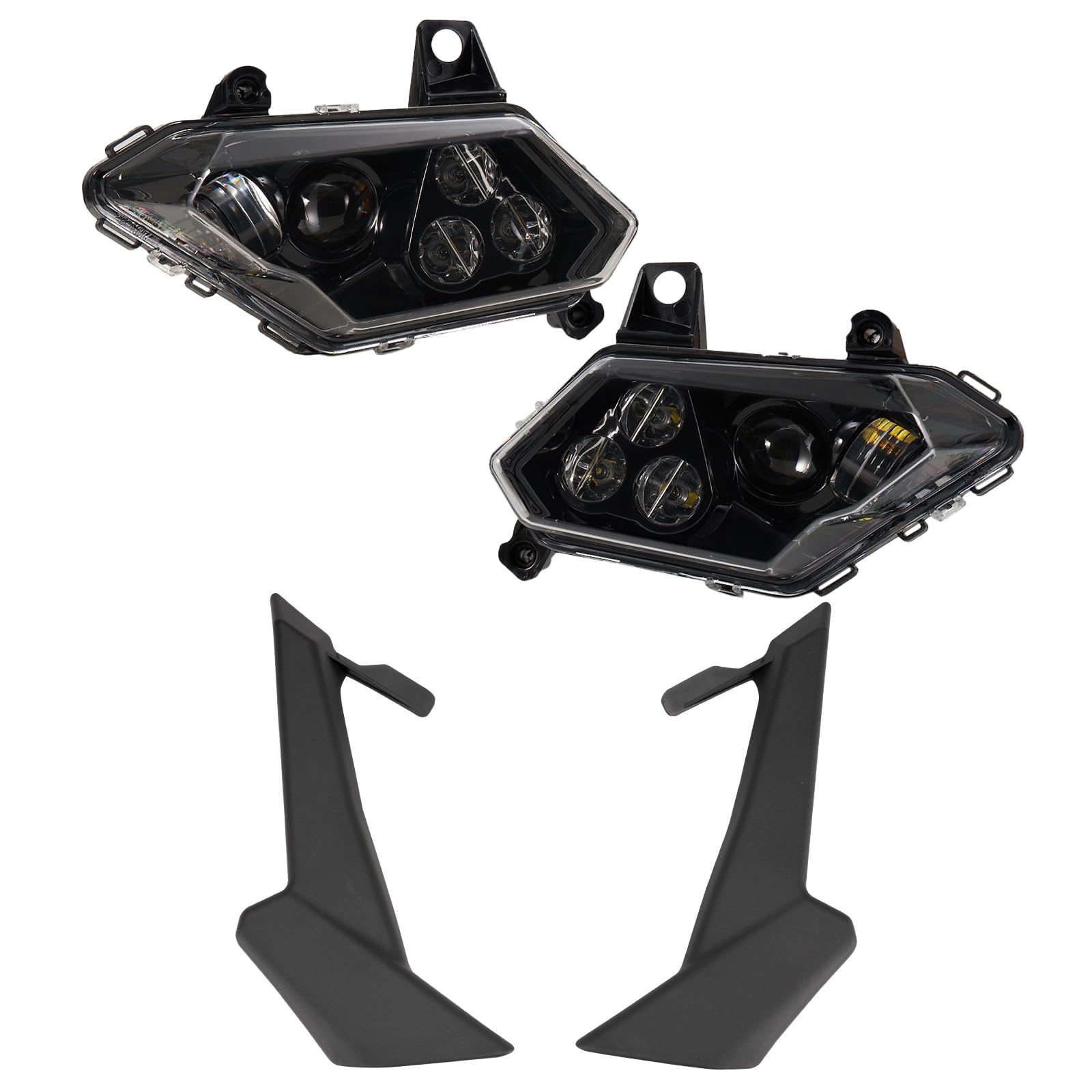 Photo 1 of A & UTV PRO LED Headlights & Cover Trim for Can Am Maverick X3 Max XDS XRS R Turbo 2017-2025, Front LED Head lamp with High/Low Beam Accessories, Replace #710004658, 710004659, 705010628, 705010629