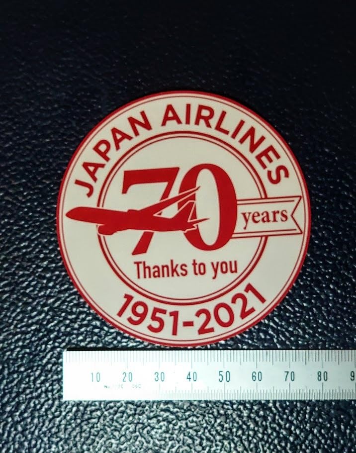 Amazon.co.jp: レアJAL 旧ロゴ 防水大ステッカー、日本航空70周年