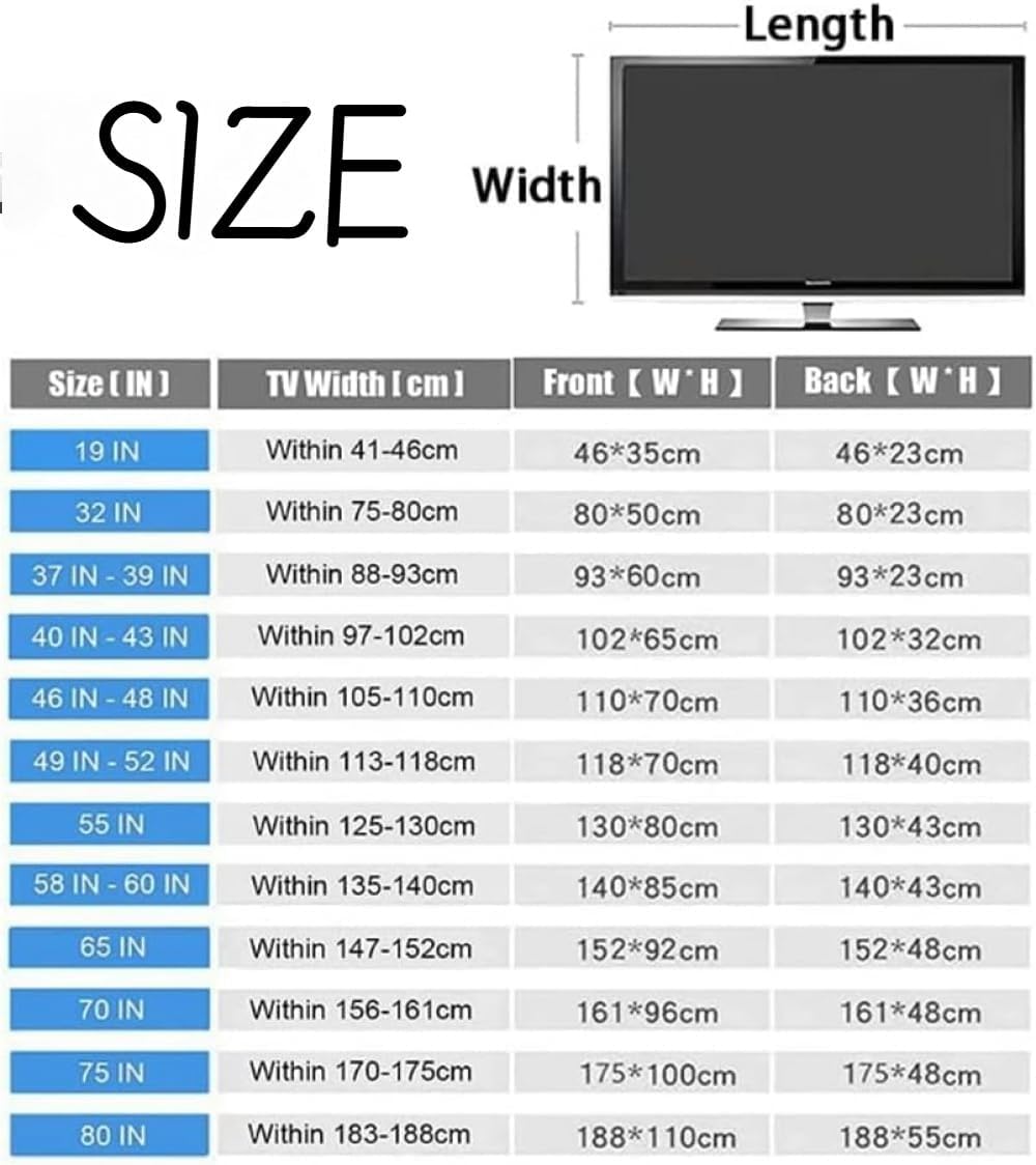 テレビダストカバーテレビ画面保護布 ソフトポリエステル LCD LED テレビ画面保護布 ユニバーサルフラット/カーブデスクトップテ