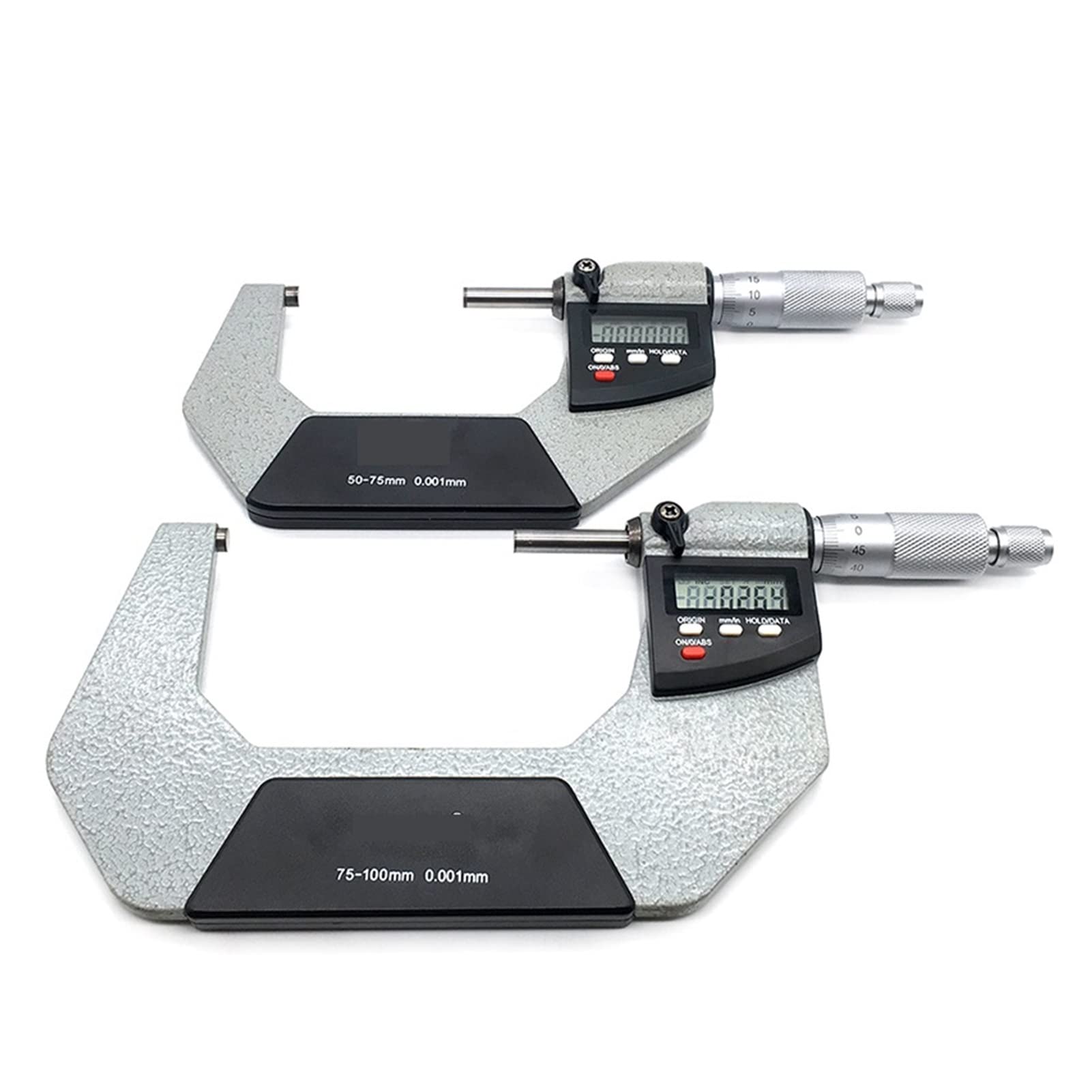 Außenmessschraube, 0-25mm 25-50mm 50-75mm 75-100mm 0,001 mm elektronisches Außendurchmesser digitaler Mikrometermessgerät Micrometer Messwerkzeuge, Messwerkzeug(4pcs set)
