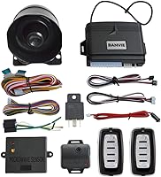 BANVIE LC207 Car Alarm System with Keyless Entry, Shock & Microwave Sensors – Universal Anti-Theft for 12V Vehicles