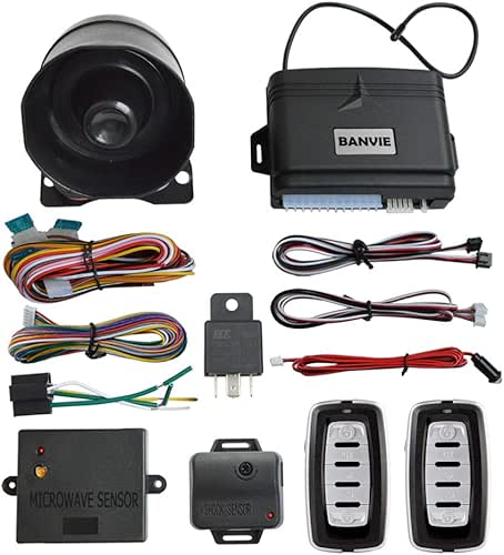 BANVIE Car Alarm System, Security Antitheft Alarm Systems with Keyless