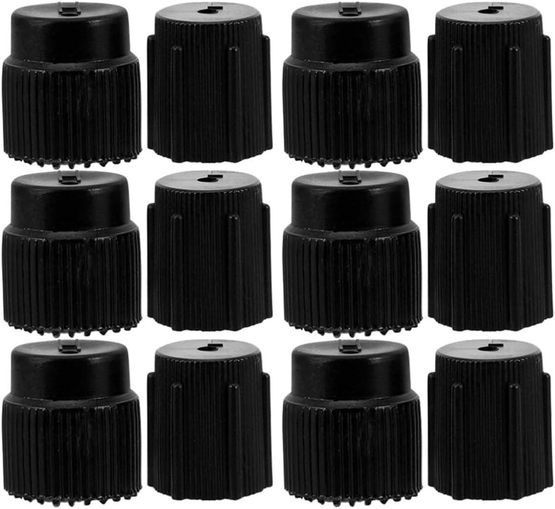 Vaguelly 20pcs Sturdy Air Conditioner Valve Caps Replacement Set with High and Low Pressure Valve Caps, Abs Plastic Material, User-Friendly Design for Automotive Air Conditioning Repair