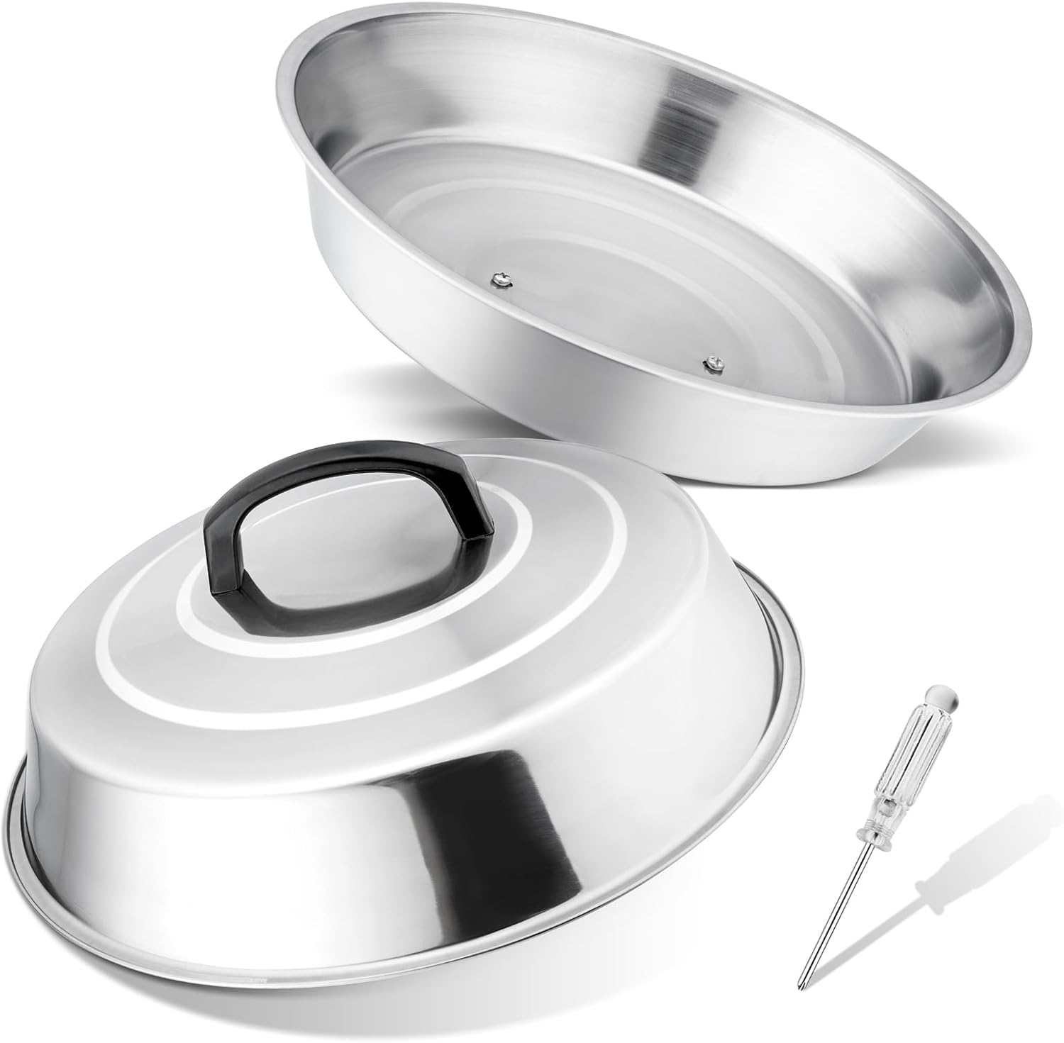Cheese Melting Dome Set of 2, Leonyo 12″ Metal Steam Basting Cover for Griddle Grill, Stainless Steel Griddle Accessories for BBQ Flat Top Kitchen Cooking Hamburger, Dishwasher Safe Cheese Melting Dome Set of 2, Leonyo 12″ Metal Steam Basting Cover for Griddle Grill, Stainless Steel Griddle Accessories for BBQ Flat Top Kitchen Cooking Hamburger, Dishwasher Safe