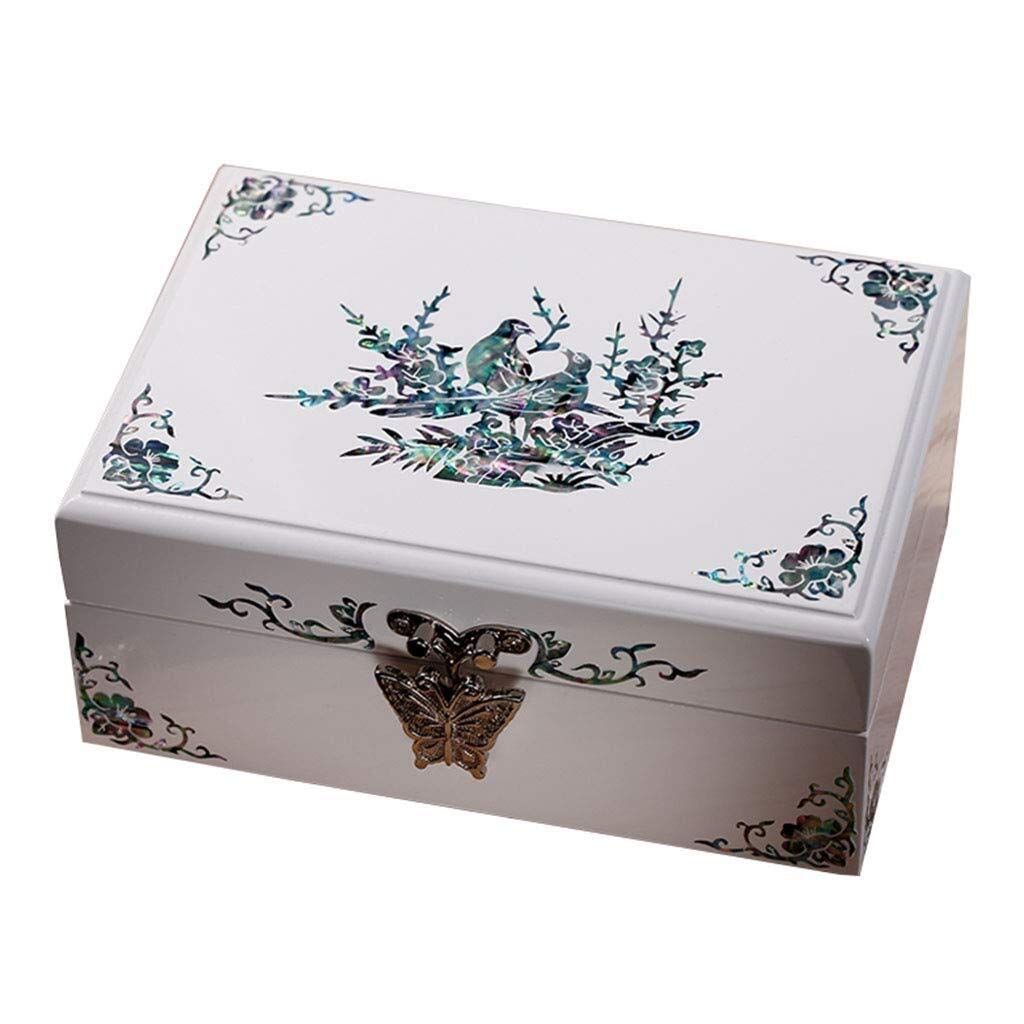 Gift for Women Jewelry Boxes Jewelry Boxes Wooden Showcase with Mirror Portable Velvet Versatile Jewelry Storage Box for