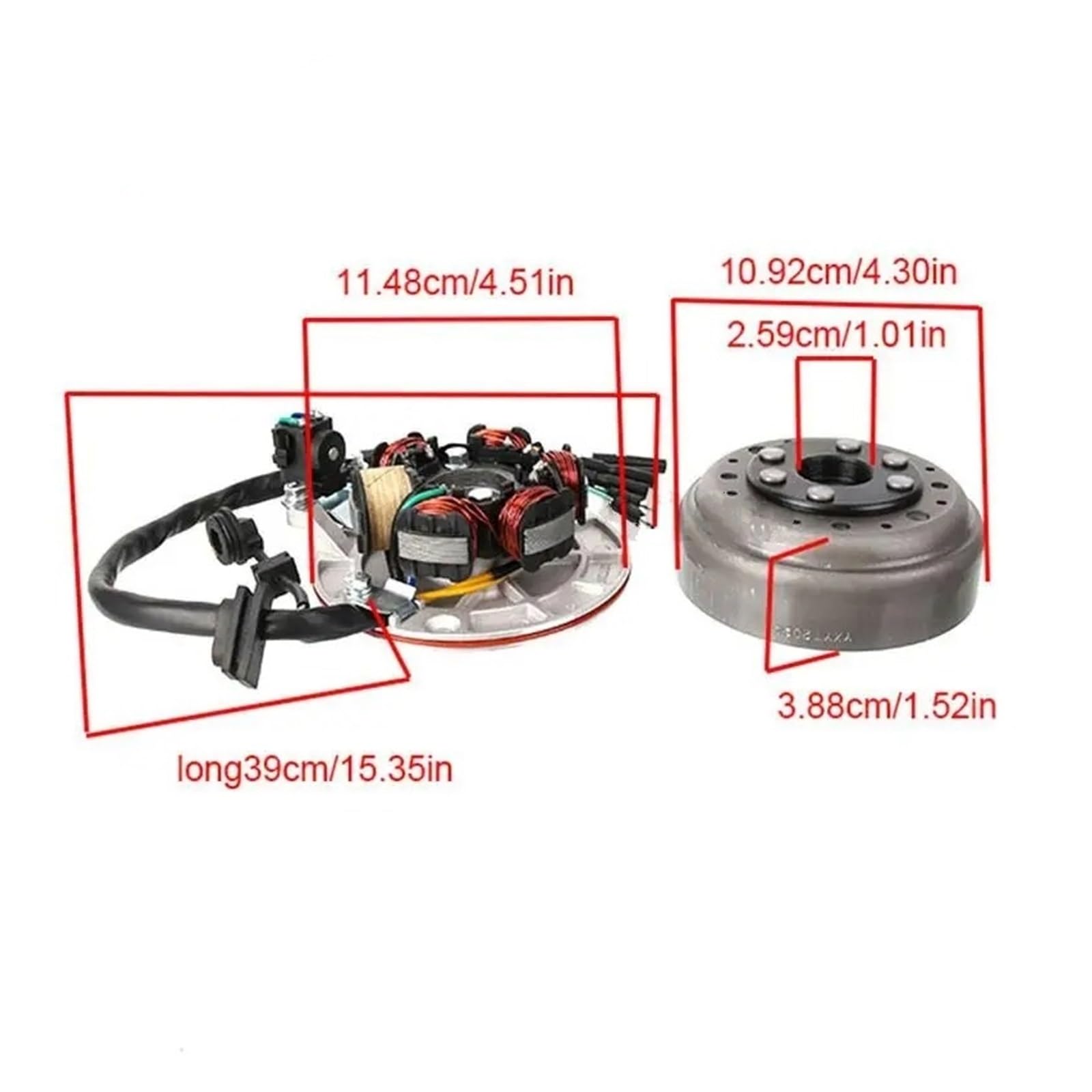 Rotor De Volante De Inercia Con Estator Magnético De 140 Cc Para Motocicleta De Barro De 140 Cc. Piezas De Repuesto. Estator del Generador