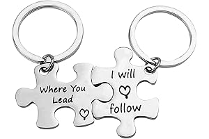 Mother-Daughter Keychain Gift Set: 'Where You Lead I Will Follow'