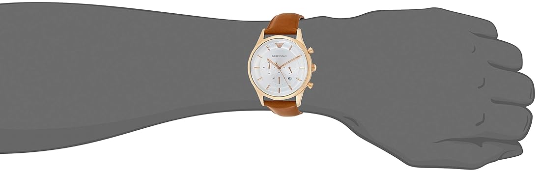 ARMANI　AR11043 Emporio Armani AR11043 Classic 43mm Men's Chronograph Brown