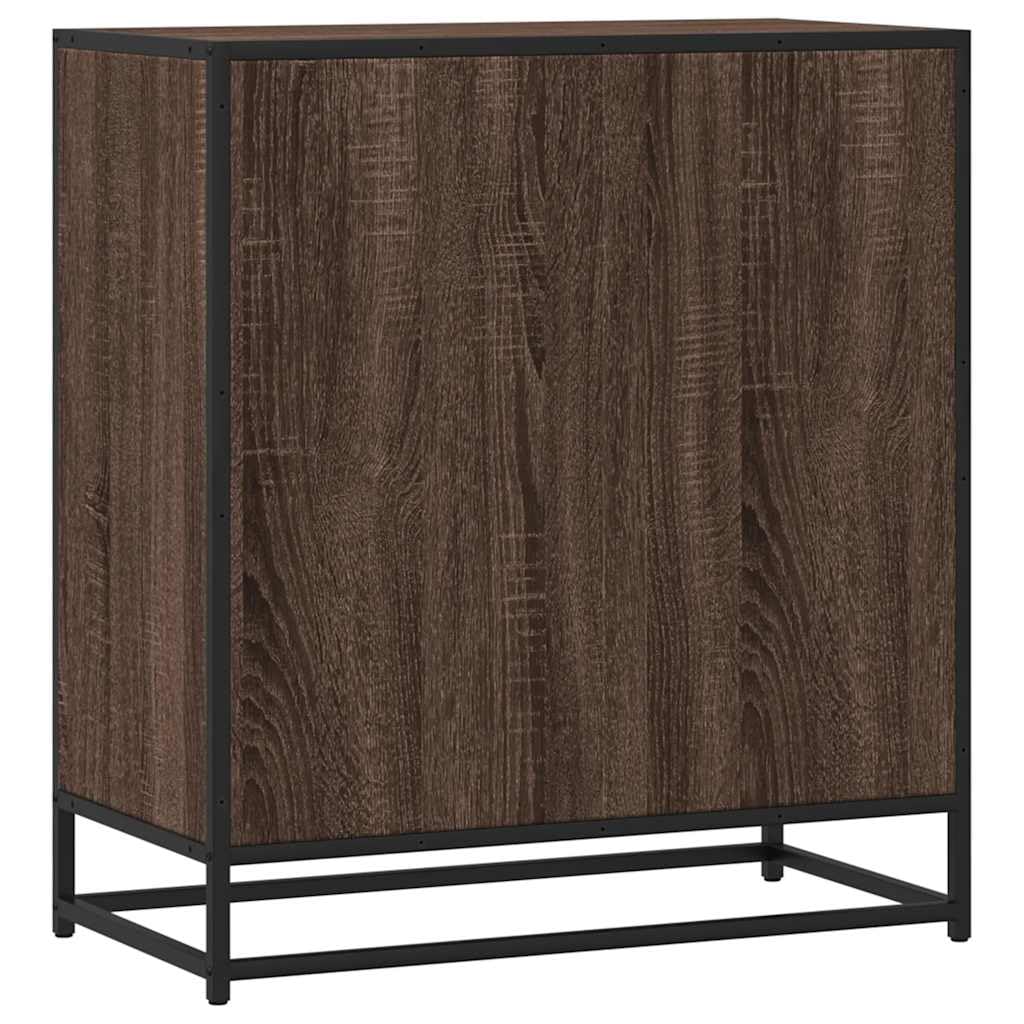 Credenza marrone effetto rovere, 68 x 35 x 76 cm, in metallo