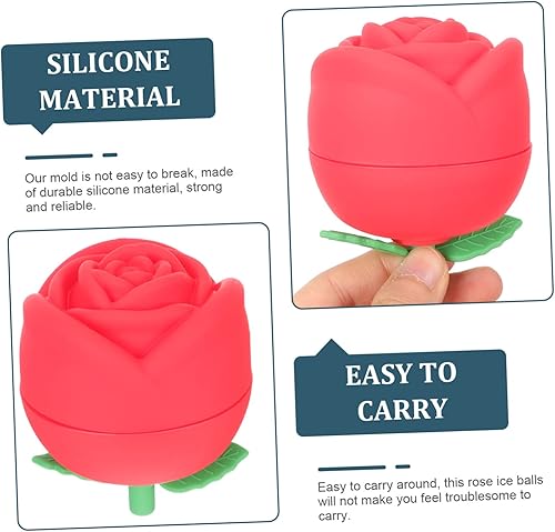 Miniatura 6 de Zerodeko 6 piezas De Para Gelatinas Bolas De Hielo Antiadherentes Moldes Grandes De Silicona Moldes De Forma De Flor Molde De Cubo De Hielo