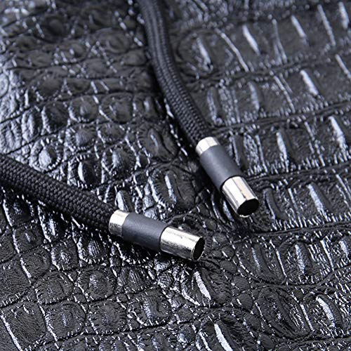 Hzikk Faux Crocodile Skin Print Women Pants Pencil High Waist Leather Long Trousers,Black,L #TOP4