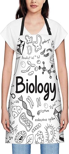 Miniatura 2 de oFloral Delantal de teoría de la ciencia de la biología unisex ajustable, delantal para cocinar, cocinero, mujeres y hombres, delantales para cocina