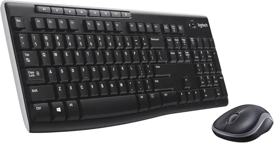 Logitech MK270 Combo Clavier et Souris Sans Fil pour Windows, Sans Fil 2,4 GHz, Souris Compacte, 8 Multidispositfs et Raccourcis Touches, Piles 2 Ans, PC et ordinateur portable