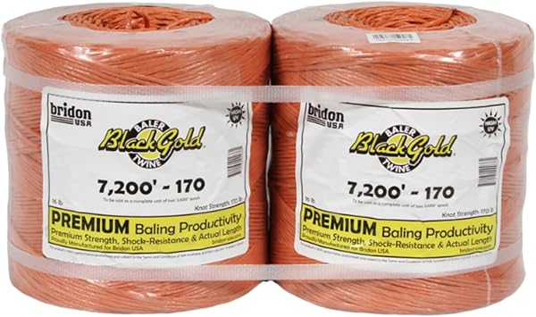 Bridon BlackGold Hay Baling Twine 170 x 7200 UV Two Spool - Orange