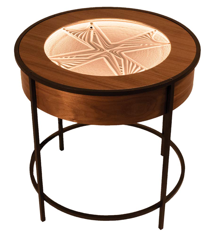 Sisyphus Metal Side Table (Walnut Veneer) Amazon.in Home & Kitchen
