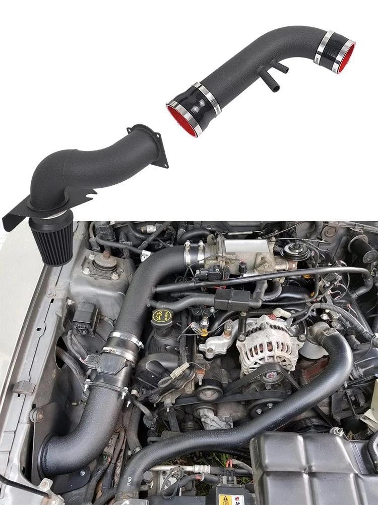 Manguera de admisión de Aire para automóvil, Kit de admisión de Aire frío de Alto Flujo para Mustang 3.8L 4.6L 5.0L Gasolina 1987-2004 con Filtro de aireRP-A017