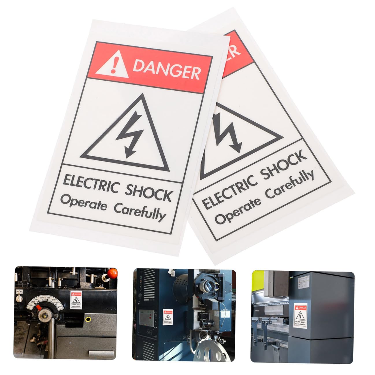TEHAUX 18pezzi Segnale Di Avvertimento Pericoloso Adesivi Di Sicurezza Per Interni Ed Esterni Facile Applicazione e Resistenza Elevata Per Zone Rischio Adesivi Mantenere Per Ufficio e