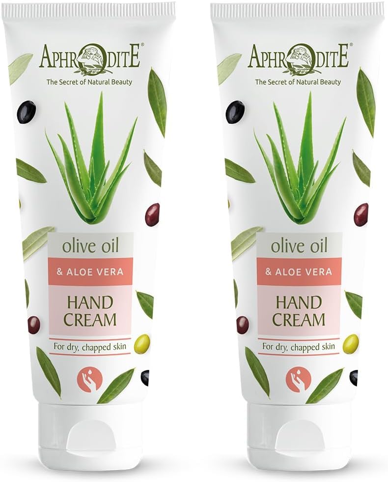 Aphrodite Handcreme Set. Intensive Hydration Handcreme aus griechischem  Olivenl mit Aloe Vera. Fr sehr trockene Hnde/rissige Hnde (100 ml)  creme fr handpflege - 2er Set. : Amazon.de: Kosmetik